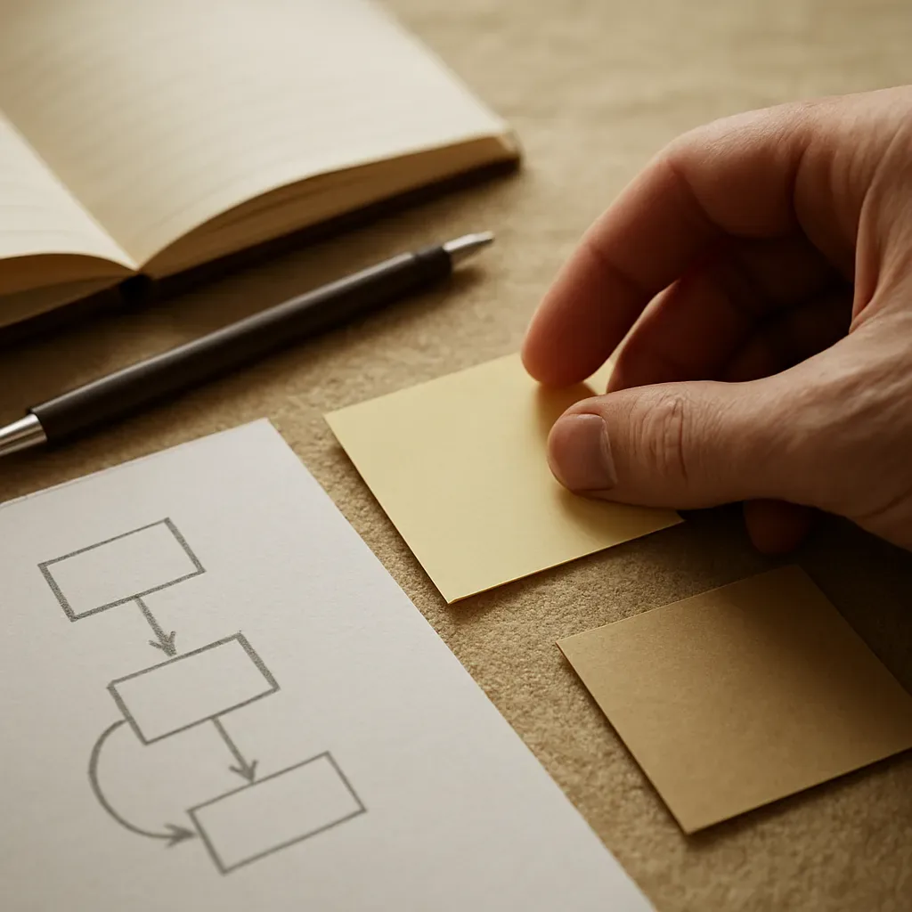 Creative workspace representing the tasks and records behind a client update